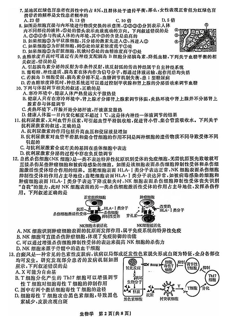 辽宁省名校联盟暨东北三省2025届高三上学期12月联合考-生物试题+答案第2页