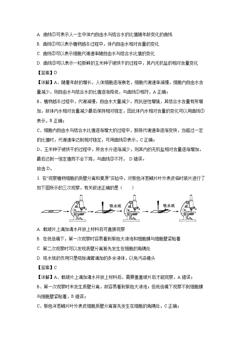 江苏省宿迁市泗阳县2024-2025学年高一(上)11月期中生物试卷(解析版)第2页