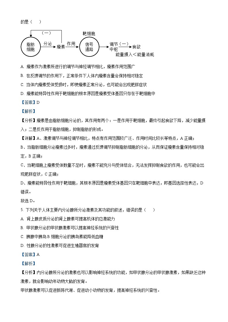 江苏省盐城市联盟校2024-2025学年高二上学期11月期中联考生物试题  Word版含解析第3页