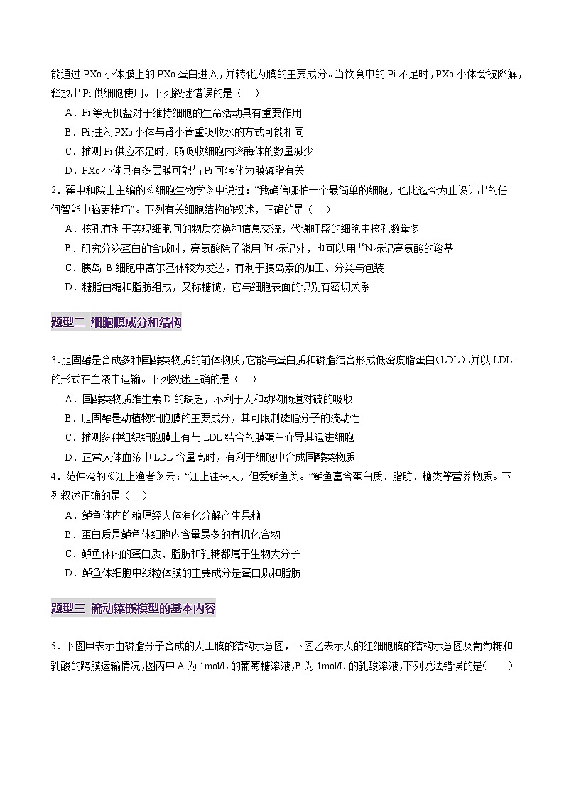 第05讲 细胞膜和细胞核（练习）（原卷版）第2页