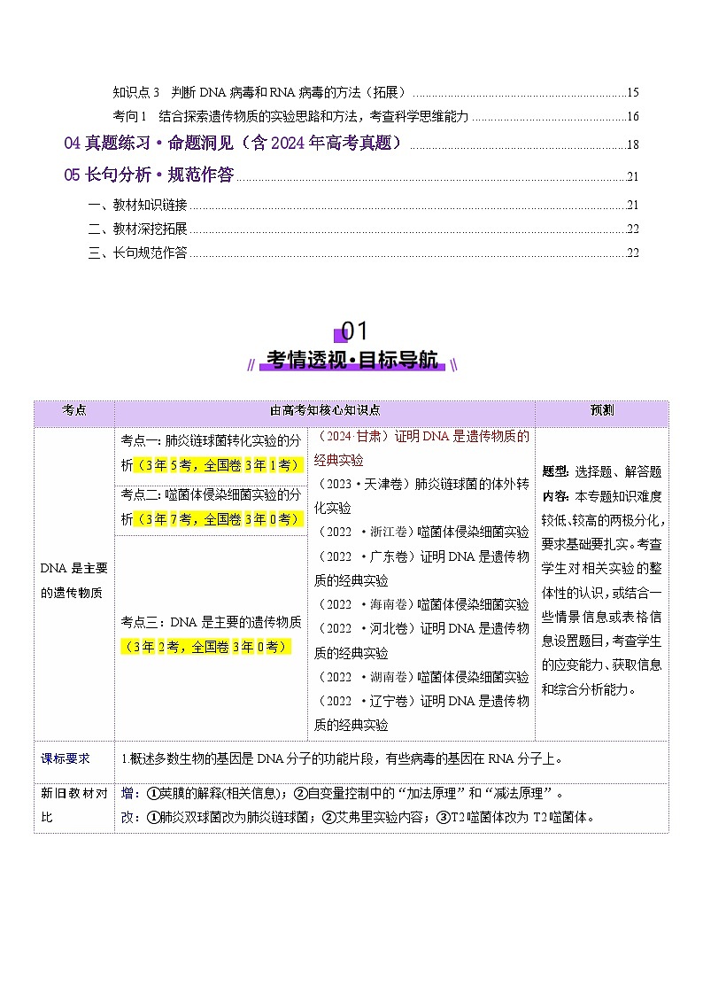 第19讲 DNA是主要的遗传物质（讲义）（解析版）第2页