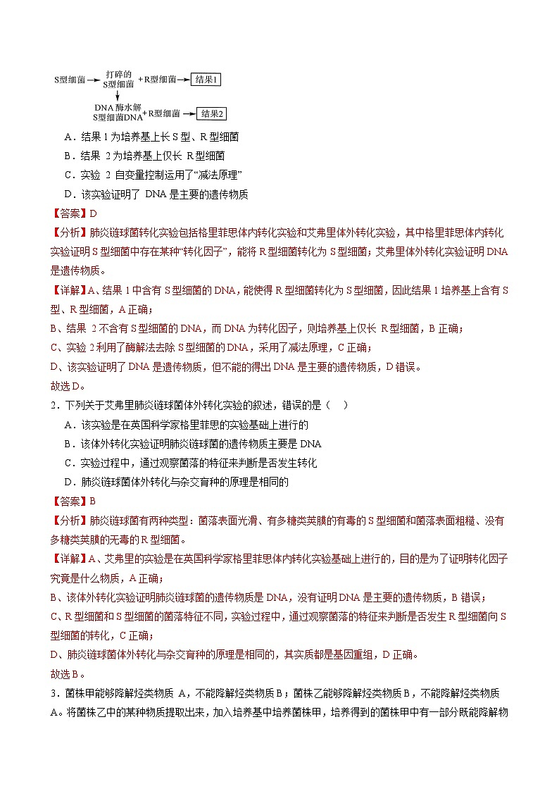 第19讲 DNA是主要的遗传物质（练习）（解析版）第2页