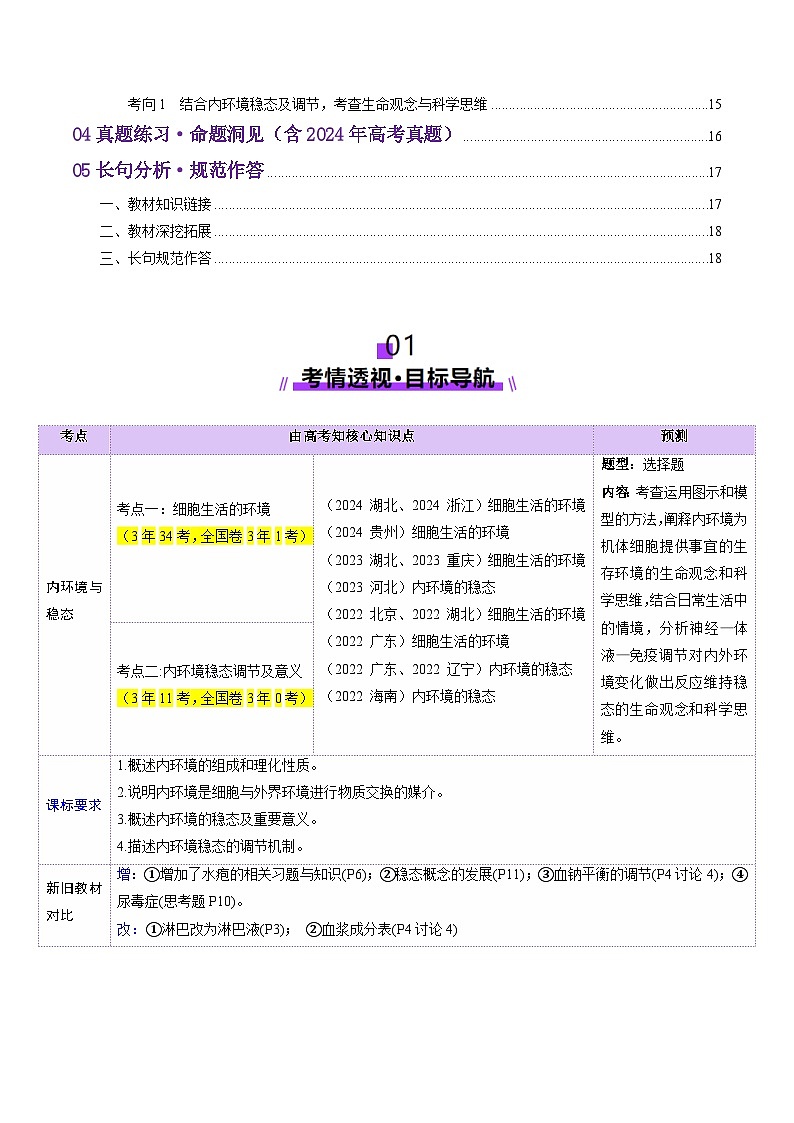 第24讲 内环境与稳态（讲义）（原卷版）第2页