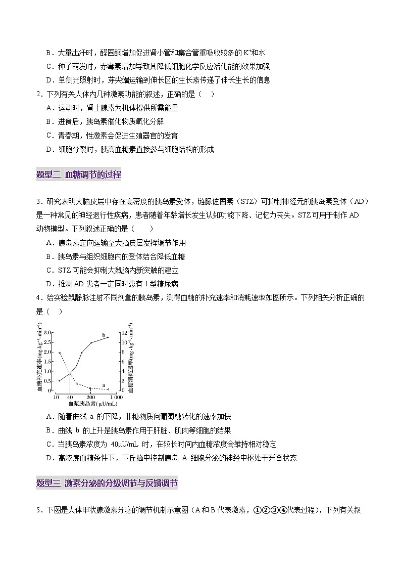 第26讲  体液调节（练习）（原卷版）第2页