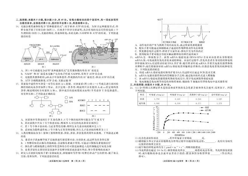 生物丨东北三省（点石联考）2025届高三12月调研测试联考生物试卷及答案第3页