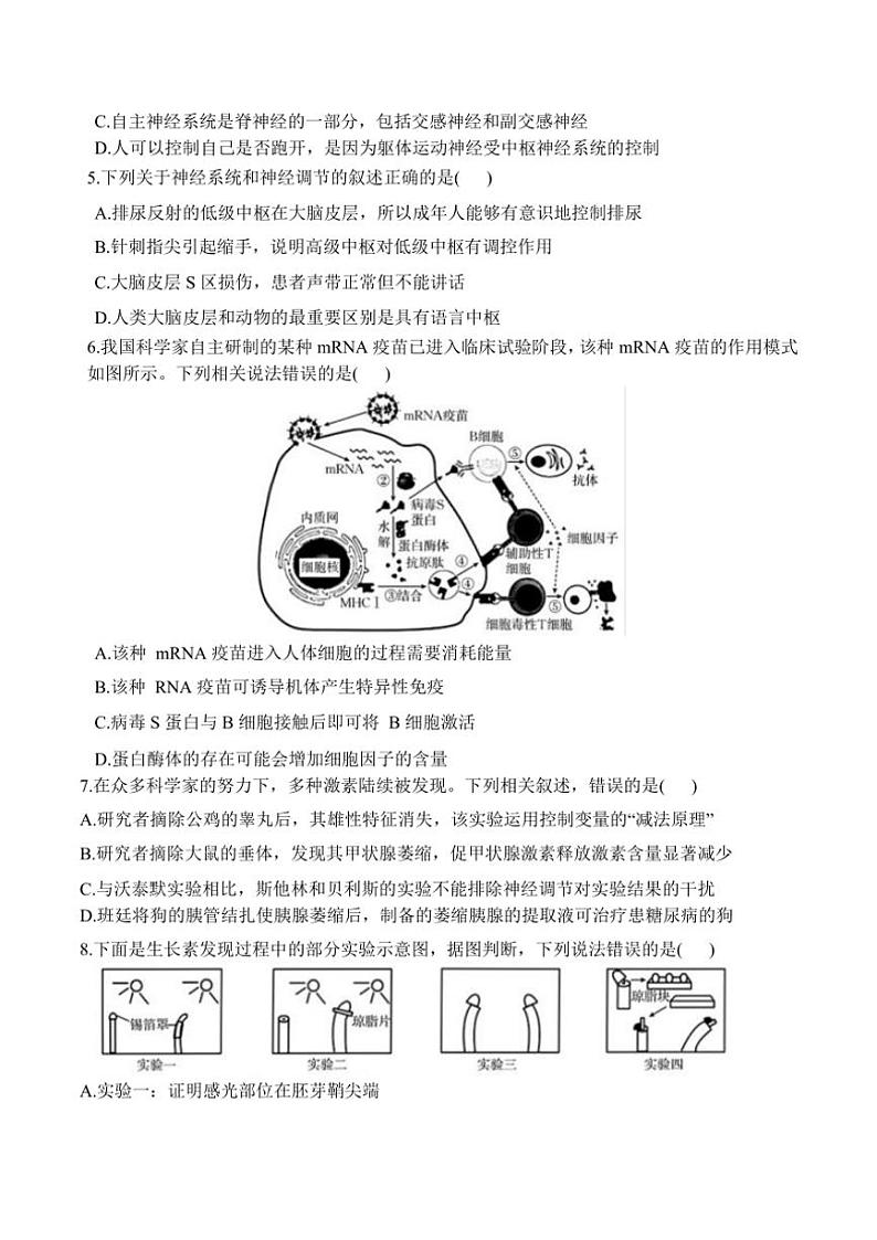 2024～2025学年广西名校高二(上)12月联合检测生物试卷(含答案)第2页