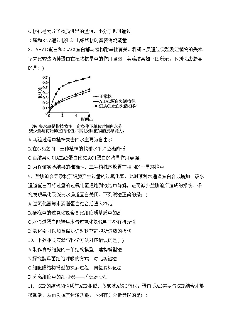 吉林省四平市第一高级中学等三校2024-2025学年高一上学期第三次联考生物试卷(含答案)第3页