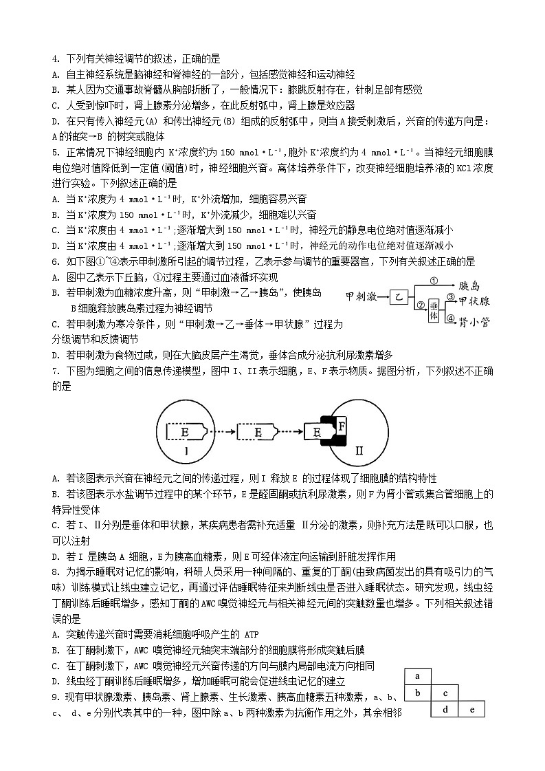 湖北省腾云联盟2024~2025学年高二上学期12月联考生物试卷第2页