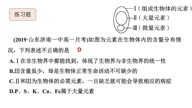 人教版 (2019) 必修1《分子与细胞》2.1细胞中的元素和化合物课件第7页