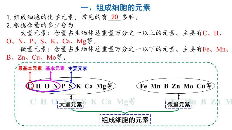 人教版 (2019) 必修1《分子与细胞》2.1细胞中的元素和化合物ppt精品课件第5页