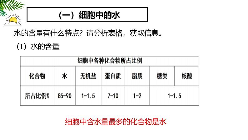 人教版 (2020) 必修1《分子与细胞》2.2细胞中的无机物ppt精品课件第7页