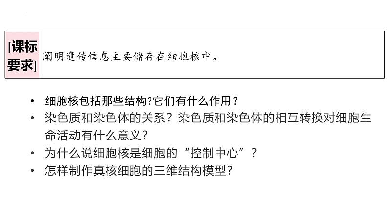 人教版 (2020) 必修1《分子与细胞》3.3细胞核的结构和功能精品ppt课件第2页