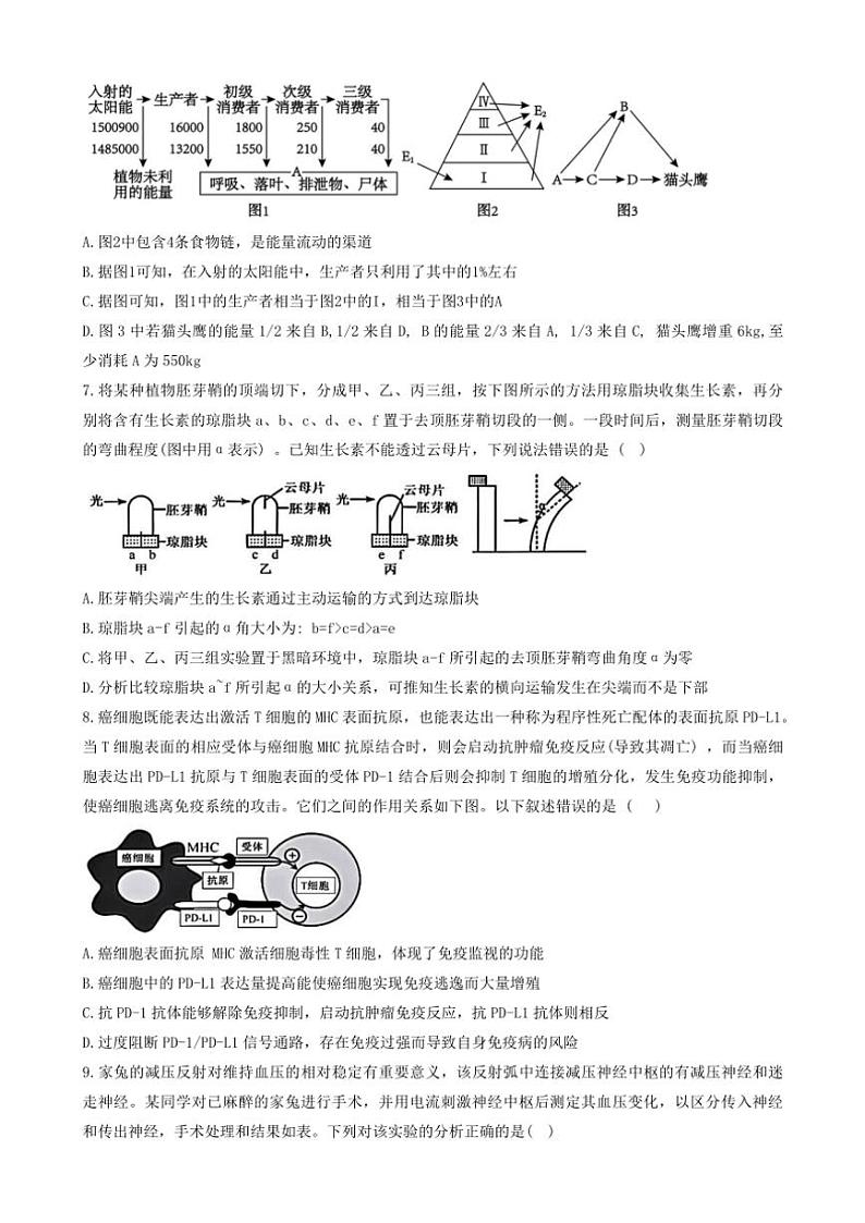 2024～2025学年山西省太原市实验中学校高二(上)12月月考生物试卷(含解析)第3页