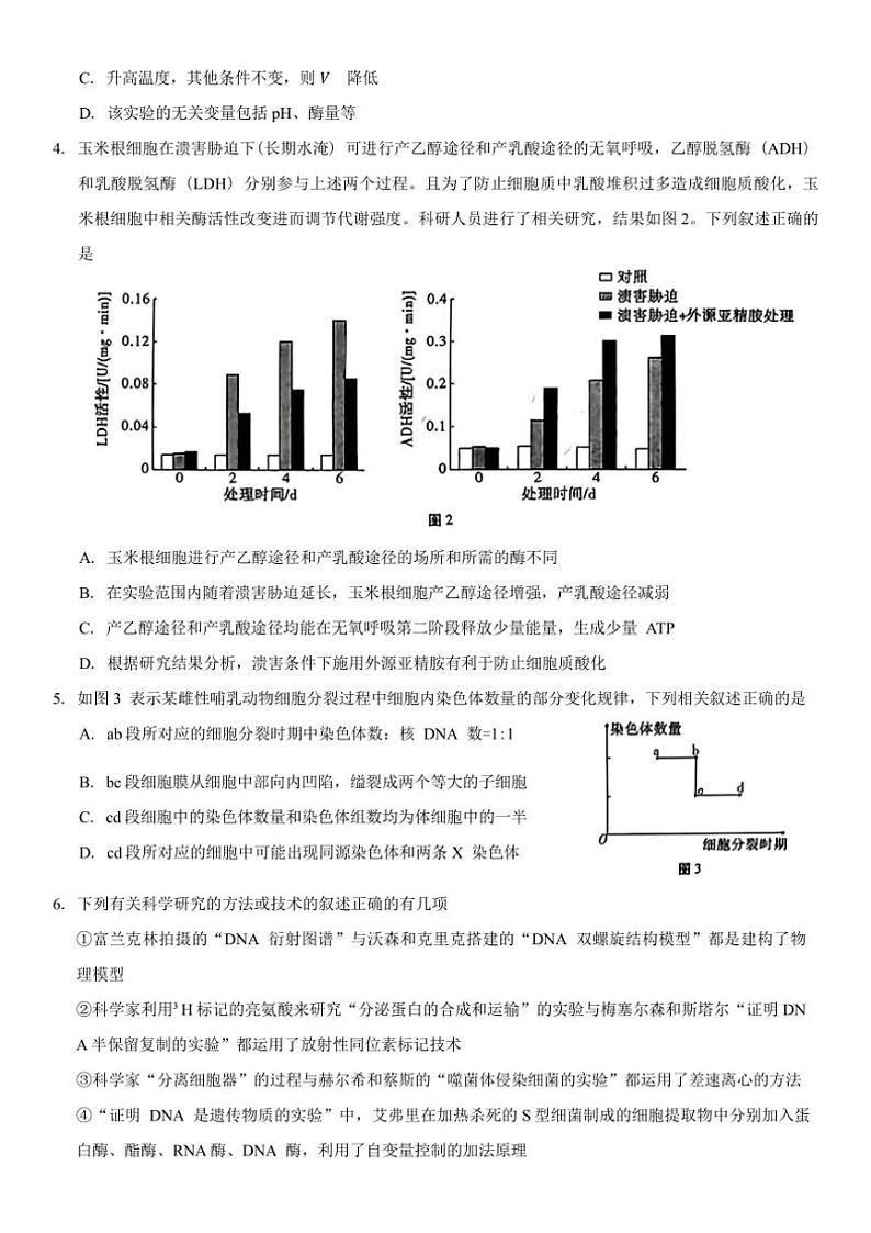 2025届西南名校联盟高三“333”高考备考诊断性联考(月考)(一)生物试卷(含答案)第2页