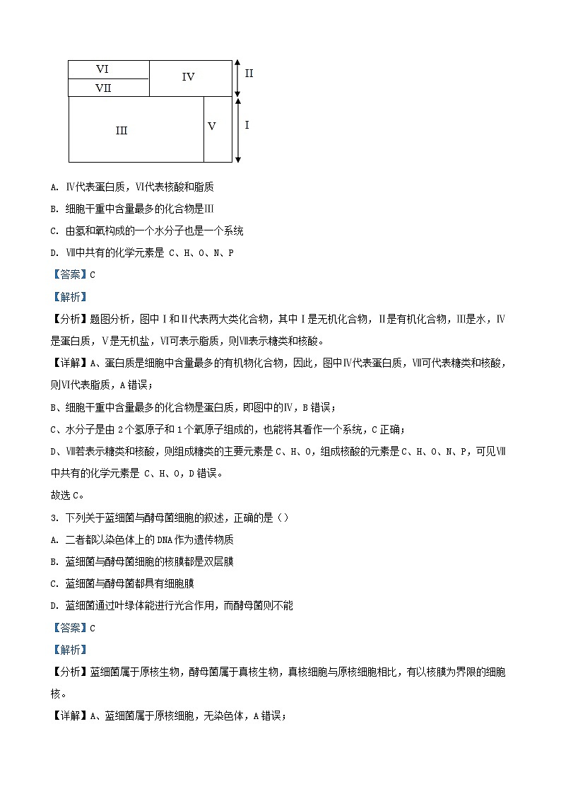 重庆市2023_2024学年高一生物上学期12月月考试题含解析第2页