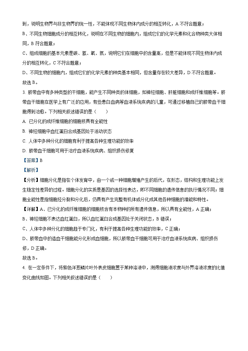 湖南省岳阳市云溪区2024-2025学年高三上学期11月期中生物试题含解析第2页