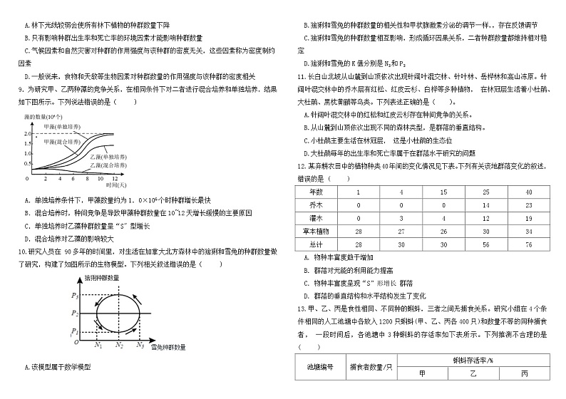 高二12月生物试题第2页