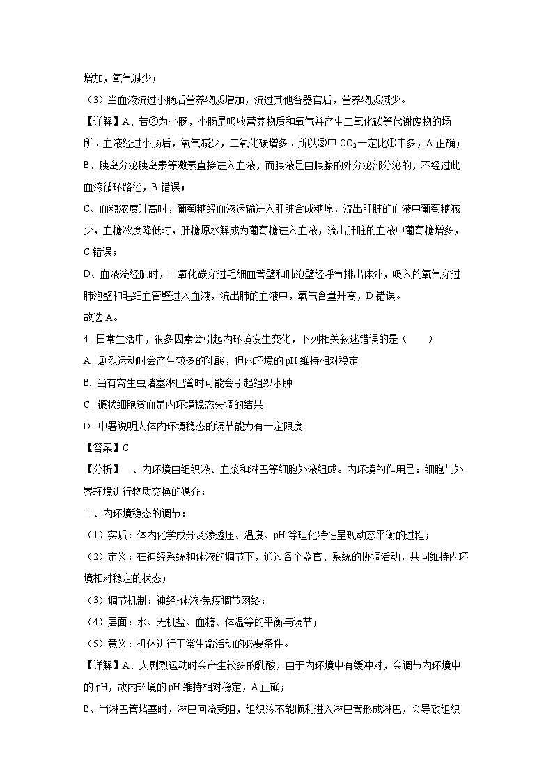 陕西省汉中市普通高中十校联盟2024-2025学年高二上学期期中考试生物试卷（解析版）第3页