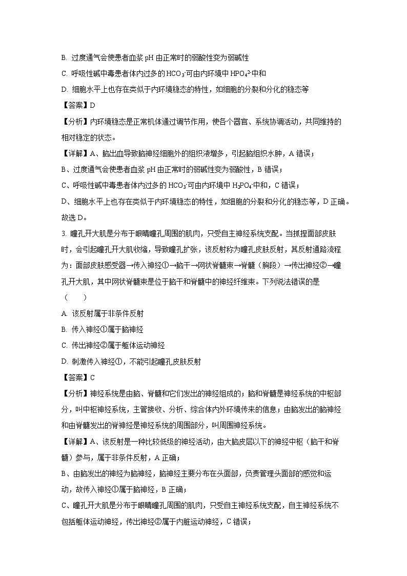 山东省聊城市2024-2025学年高二上学期11月期中生物试卷（解析版）第2页