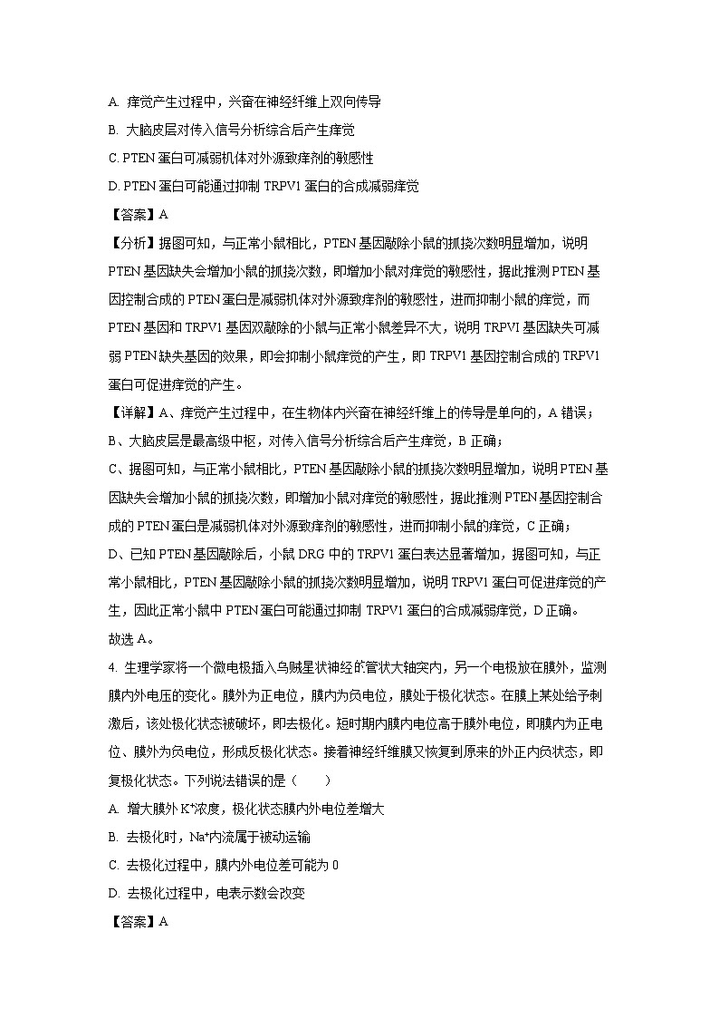 山东省潍坊市四市2024-2025学年高二上学期11月期中生物试卷（解析版）第3页