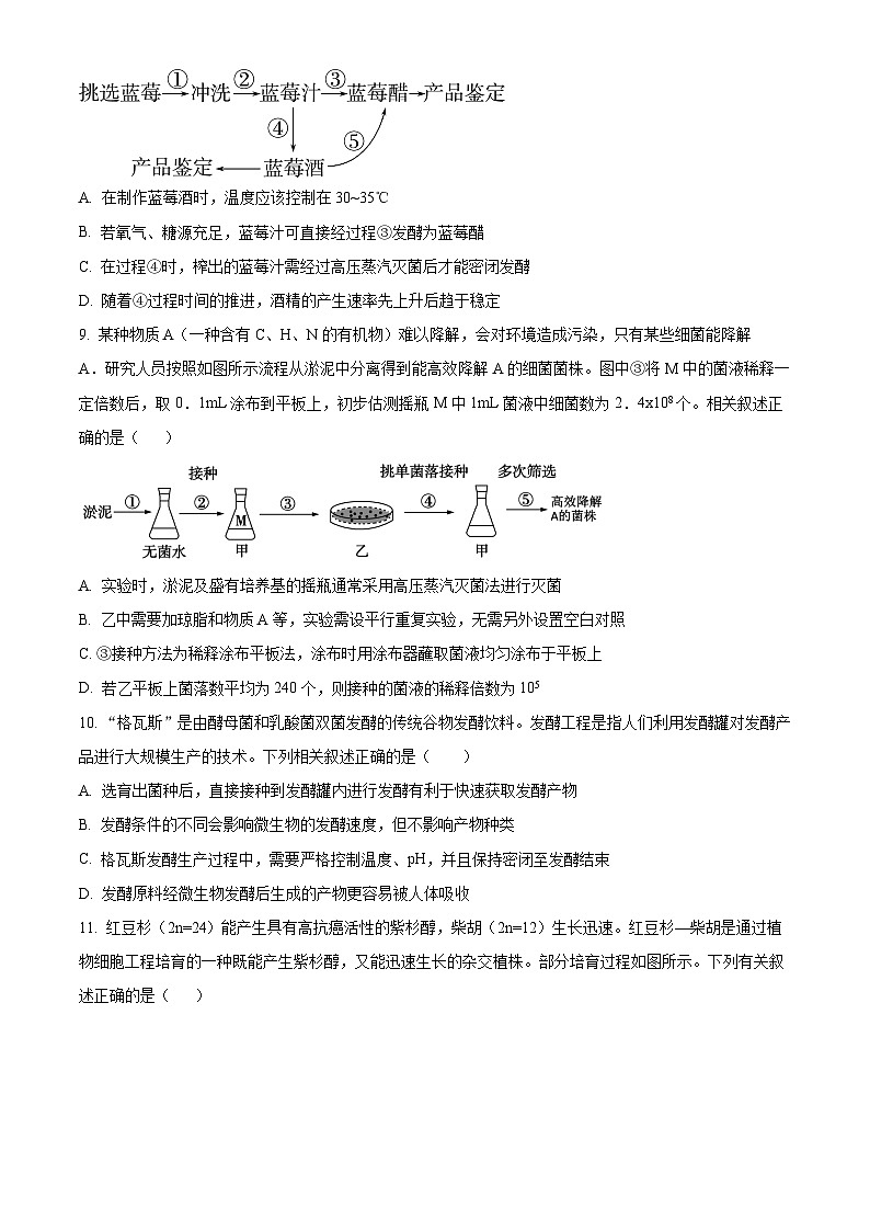 江西省丰城市丰城中学2023—2024学年高二下学期期中考试生物试题第3页