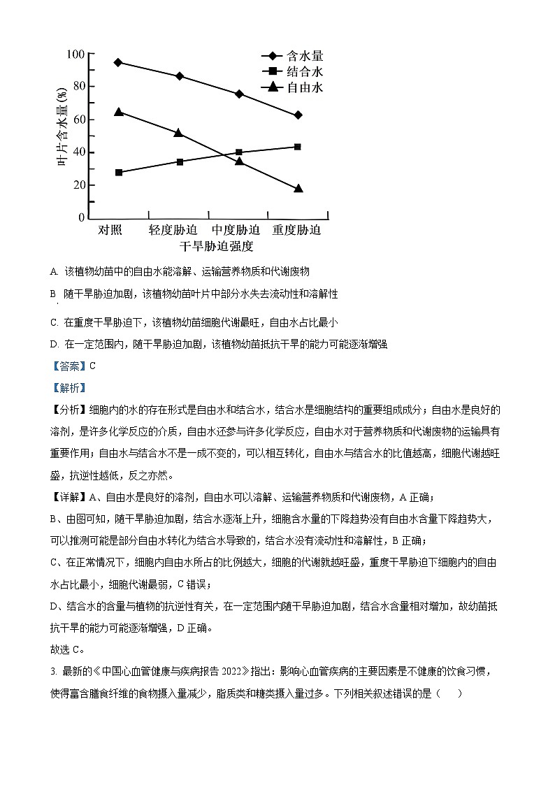 河北省沧州市四县联考2024-2025学年高一上学期11月月考生物试题含解析第2页