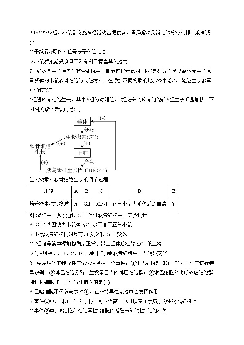 陕西省汉中市部分学校2024-2025学年高三上学期11月期中联考生物试卷(含答案)第3页
