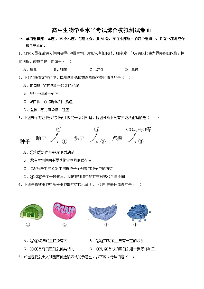 学考模拟测试卷01（原卷版）第1页