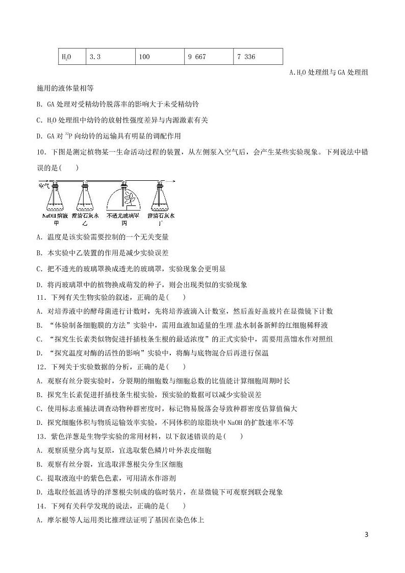 《高中知识清单》生物（专题）-专题14 实验与探究（原卷+解析版）第3页