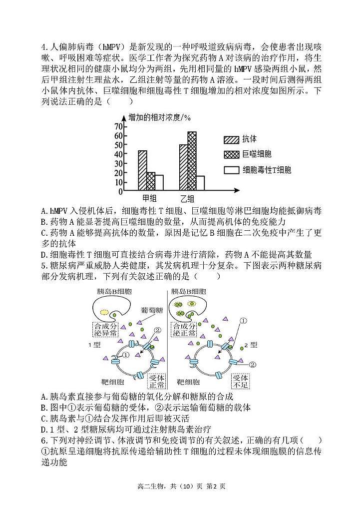 辽宁省七校协作体2024-2025学年高二上学期12月月考生物试卷第2页
