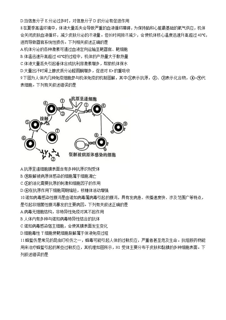 山西省运城市2024-2025学年高二上学期12月月考生物试题（Word版附解析）第3页