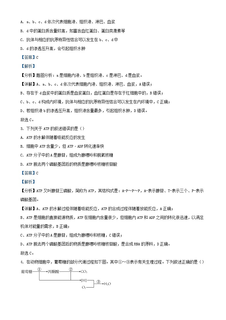 浙江省杭州市2023_2024学年高二生物上学期期中联考试题含解析第2页