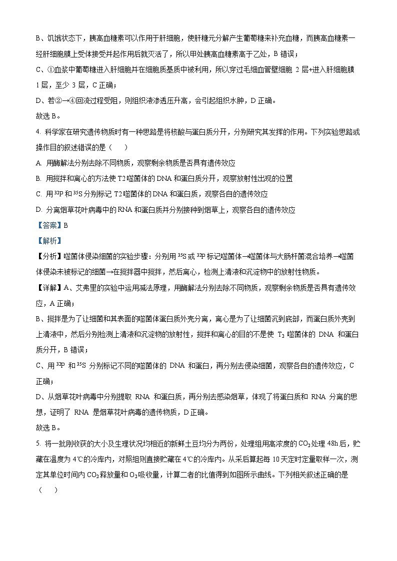 重庆市第一中学2024-2025学年高二上学期12月期中生物试题 Word版含解析第3页