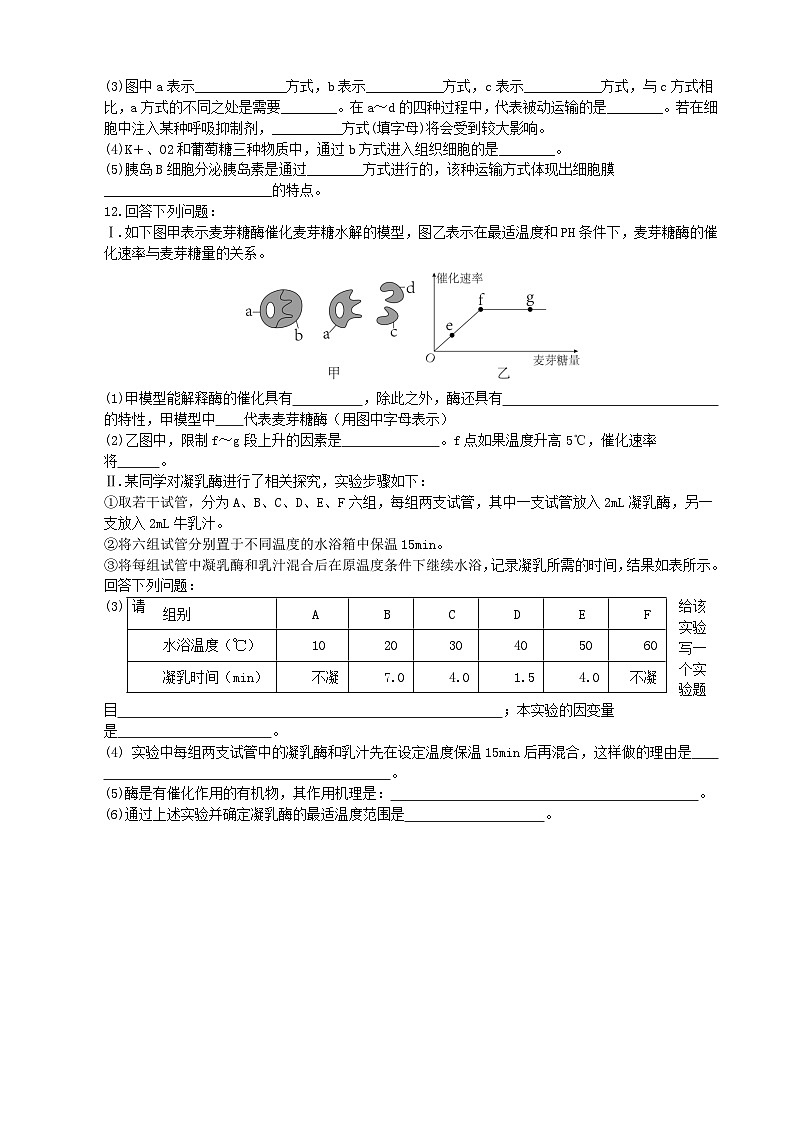 四川省宜宾市三中教育集团2023-2024学年高一上学期生物期末冲刺卷（二）试卷（Word版附答案）第3页