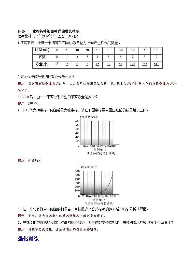 人教版高中生物选择性必修二1.2.1《建构种群增长模型的方法及种群数量的变化》导学案（解析版）第2页