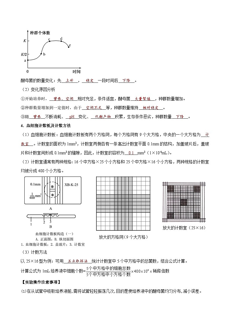 人教版高中生物选择性必修二1.2.2《种群数量的变化》导学案（解析版）第2页