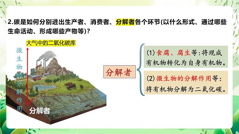 人教版高中生物选择性必修二3.3.1《生态系统的物质循环及与能量流动的关系》（教学课件）第8页