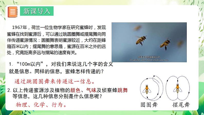 人教版高中生物选择性必修二3.4《生态系统的信息传递》（教学课件）第3页