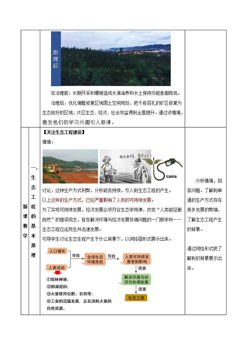 人教版高中生物选择性必修二4.3《生态工程》（教学设计）第3页