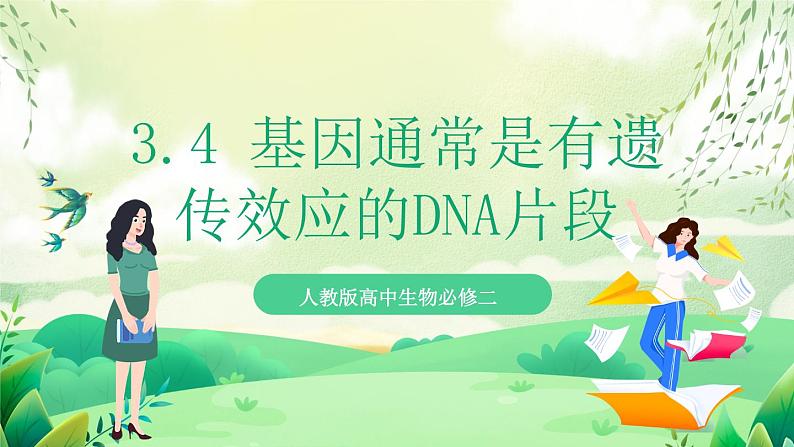 人教版高中生物必修二3.4《基因通常是有遗传效应的DNA片段》（教学课件）第1页