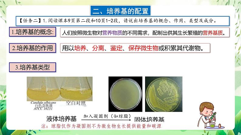 人教版高中生物选择性必修三1.2《微生物的培养技术及应用》（第1课时）（教学课件）第5页