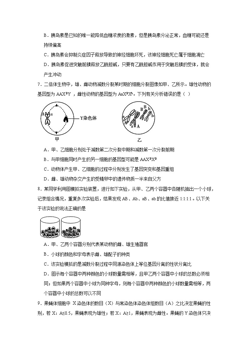 2025常德汉寿县一中高三上学期12月月考生物试题含解析第3页