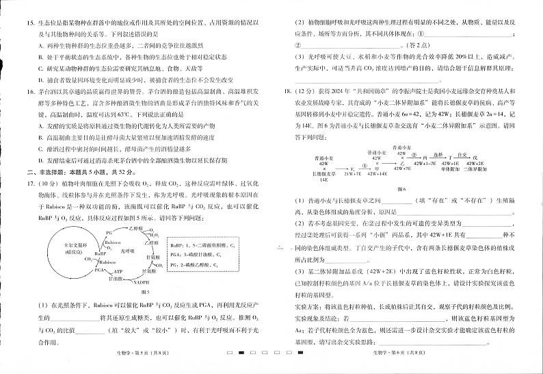 生物丨贵州省六校联盟2025届高三上学期12月实用性联考（三）生物试卷及答案第3页