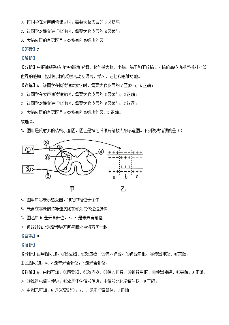 天津市2023_2024学年高二生物上学期期中试题含解析第2页