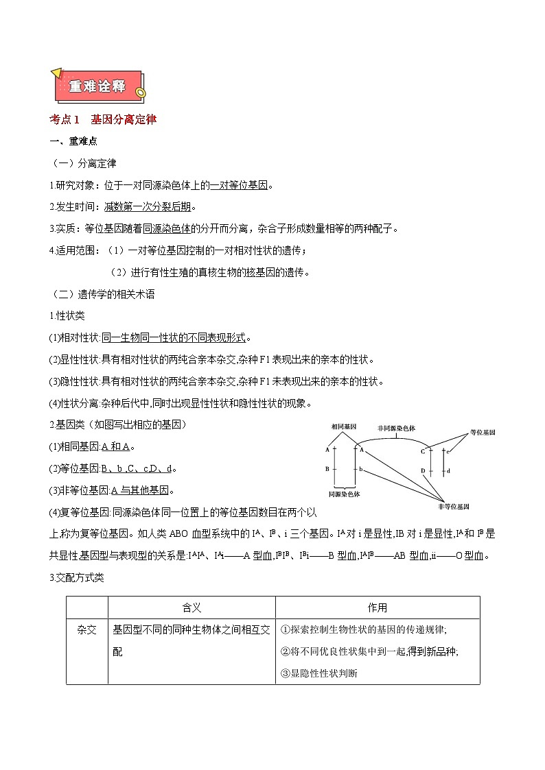 重难点04 遗传的基本规律和人类遗传病-2025年高考生物 热点 重点 难点 专练（北京专用）（解析版）第2页