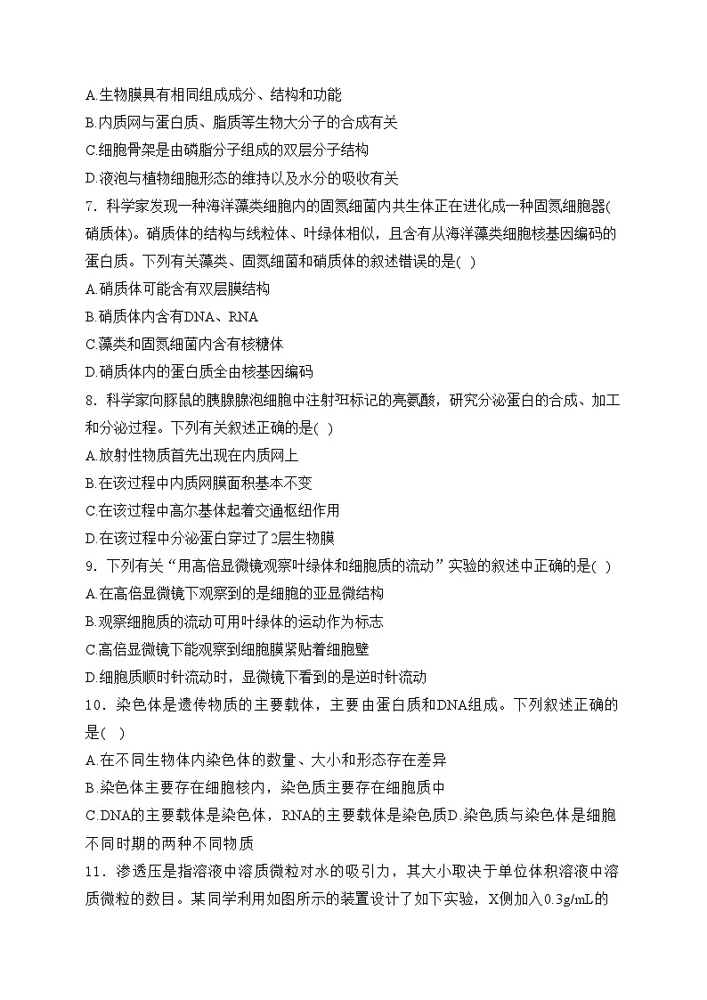 安徽省皖江名校2024-2025学年高一上学期12月联考生物试卷(含答案)第2页