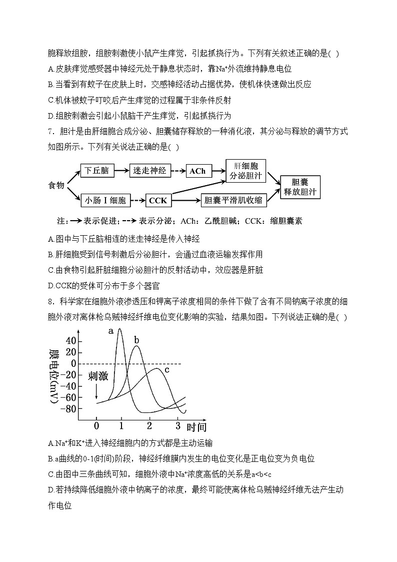 重庆市长寿区七校联盟2024-2025学年高二上学期12月期中生物试卷(含答案)第3页