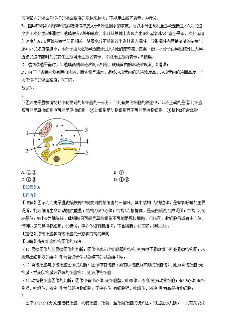 四川省成都市金堂中学2024-2025学年高一上学期12月月考生物试卷（Word版附解析）第2页