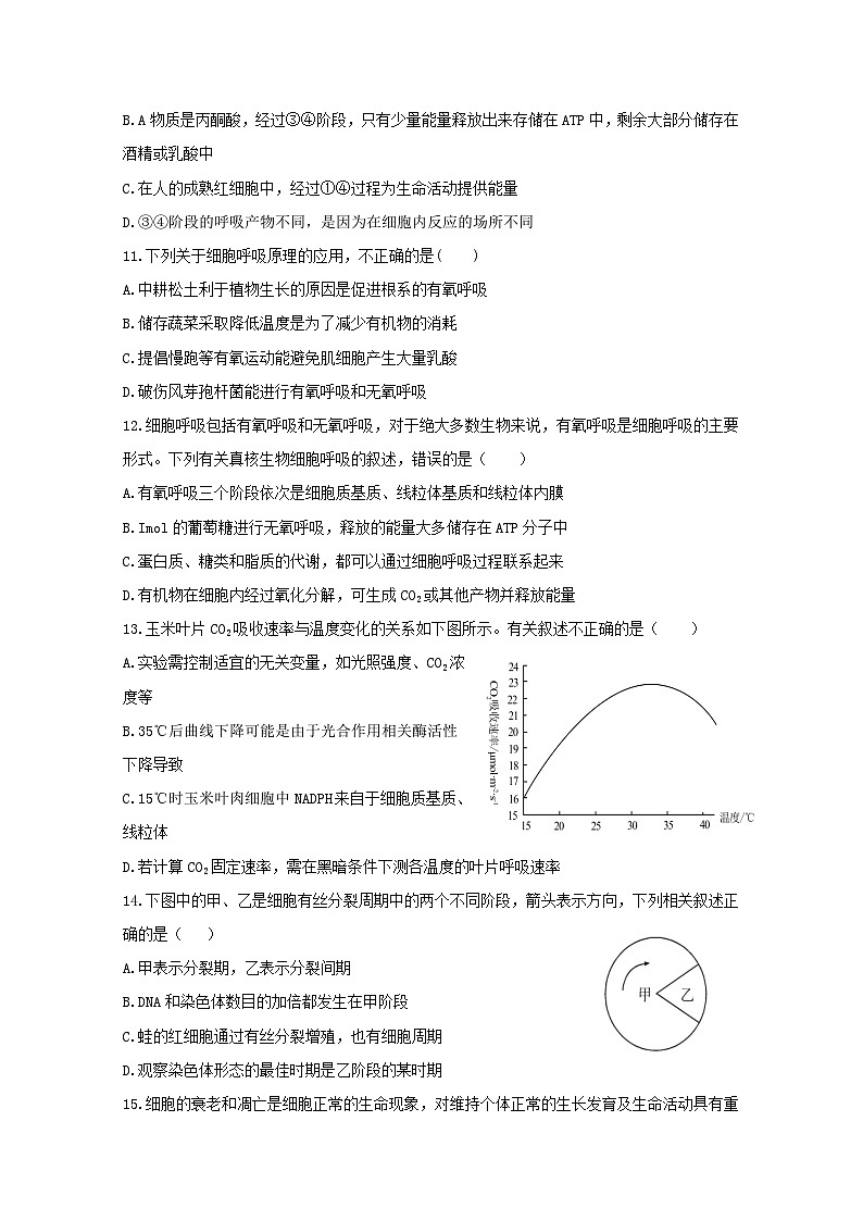云南省会泽县茚旺高级中学2023-2024学年高一下学期3月月考生物试题 第3页