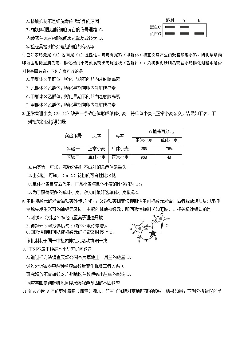 2024-2025学年北京市延庆区延庆一中高三（上）期末生物试题及答案第2页